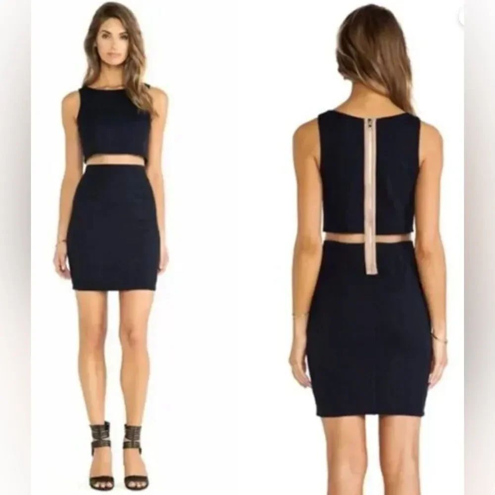 Bailey 44 mesh insert mini dress XS